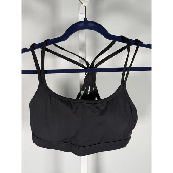 NWT Halara Strappy Back Sports Bra Black Size Medium - Picture 3 of 6